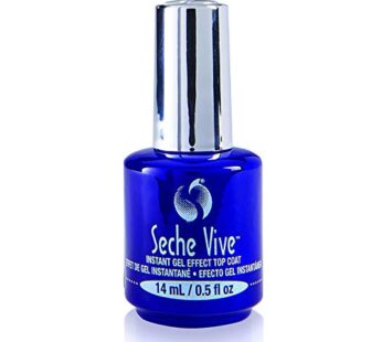 Seche Vive Gel Effect Top Coat 0.5oz, boxed