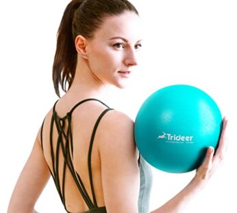 Trideer Pilates Ball 9 Inch Core Ball, Small Exercise Ball with Exercise Guide Barre Ball