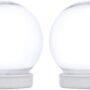DIY Make Your Own Shatterproof Snowglobe - Set of 2