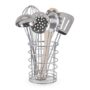 Melissa & Doug Stir and Serve Cooking Utensils (7 pcs) - Stainless Steel and Wood