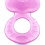 Nuby Silicone Teethe-eez Teether with Bristles, Includes Hygienic Case, Pink