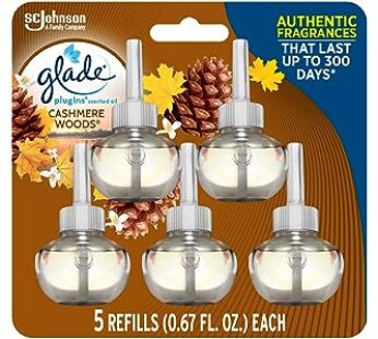 Glade PlugIns Refills Air Freshener, Scented and Essential Oils for Home and Bathroom, Cas