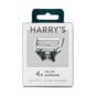 Harry's Razor Blades (1 Pack of 4) in Durable Hinged Water Friendly Travel Case