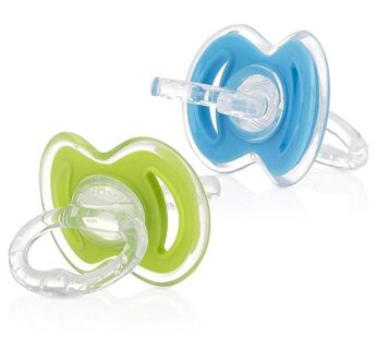 Nuby 2-Pack Gum-eez Pacifier Teethers, Colors May Vary