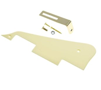 KAISH Single Cream 1 Ply LP Guitar Pickguard with Gold Bracket for Epi Les Paul