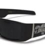 LOCS NEW MENS HARDCORE GANGSTA BIKER SUNGLASSES (BLACK W/SKULLS)