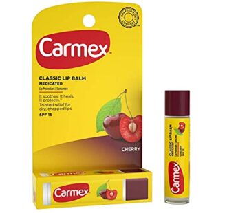 Carmex Click-Stick Moisturizing Lip Balm with SPF 15, Cherry, 0.15 Ounce (Pack of 12)