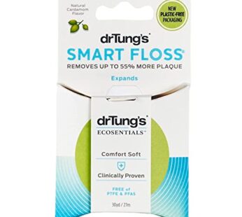 DrTung’s Smart Floss – Natural Floss, PTFE & PFAS Free Floss, Gentle on Gums, Expands & St