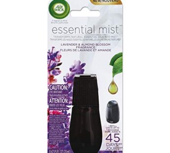 Air Wick Essential Mist Refill, 1 ct, Lavender and Almond Blossom, Essential Oils Diffuser