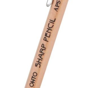 OHTO Mechanical Wood Pencil Type Mini Sharp with Eraser & Clip 0.5mm, Natural Color Body (
