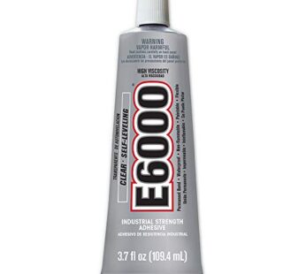 E6000 High Viscosity Adhesive, 3.7 Fluid Ounces, 1 Pack, Clear, 3 Fl OZ