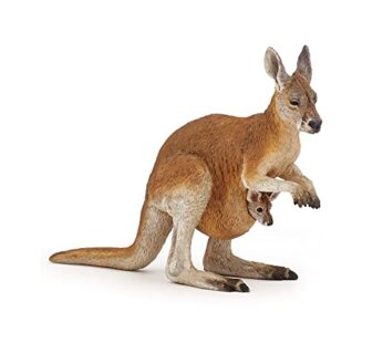 Papo -Hand-Painted – Figurine -Wild Animal Kingdom – Kangaroo with Joey -50188 -Collectibl