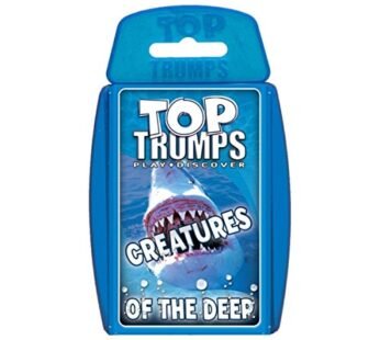 Top Trumps Creatures of the Deep Sea Classics Card Game, learn about Sharks, prehistoric f