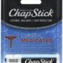 Chapstick Classic Medicated Lip Balm, 0.15 Ounce, 3 Count