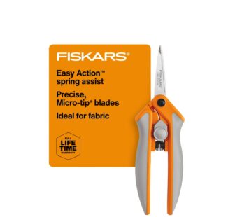 Fiskars RazorEdge Micro-Tip Easy Action Scissors – 6″ – Stainless Steel Fabric Scissors –