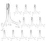 Artliving 3 Inch Clear Plastic Easels or Stand/Plate Holders to Display Pictures or Other
