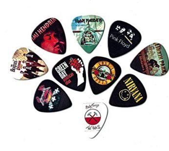 Legendary Bands Guitar Picks (10 medium picks in a packet)(For Music Lovers)  (Medium thic