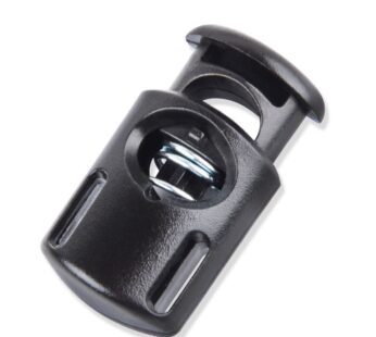 DYZD Plastic Cord Locks End Spring Stop Toggle Stoppers Multi-Colour (10PCS, Black)