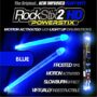 ROCKSTIX 2 HD BLUE, BRIGHT LED LIGHT UP DRUMSTICKS, with fade effect, Set your gig on fire