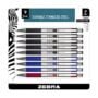 Zebra Pen F-301 Retractable Ballpoint Pen, Stainless Steel Barrel, Fine Point, 0.7mm, Asso