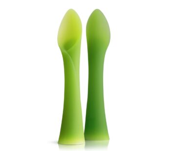 Olababy 100% Silicone Soft-Tip Training Spoon for Baby Led Weaning 2pack