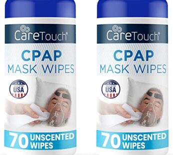 Care Touch CPAP Wipes | CPAP Cleaner | 2 Packs of 70 Unscented CPAP Mask Wipes (140 Total)