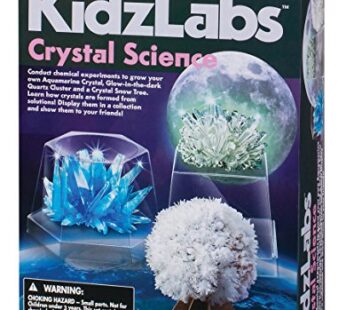 4M Kidzlabs Crystal Science Kit – DIY STEM Toys Lab Experiment, Educational Gift for Kids