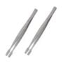 BinaryABC Stamp Tweezers Philately Collector Tools 2pcs (Silver)