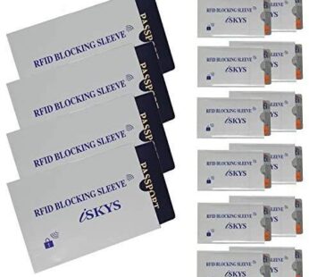 iSKYS 16 Pack RFID Blocking Sleeves Credit Card Protector & Passport Identity Theft (12 Cr