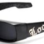 LOCS Sunglasses Hardcore Black Dark Lens OG Stylish Square 0152 w Bag