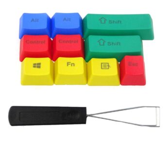Honbay 10pcs PBT RGBY Mechanical Keyboard Keycaps with Steel Wire Key Puller