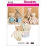 Simplicity 8155 Make Your Own Teddy Bear with Accessories and Clothes Sewing Pattern, 6 Pi