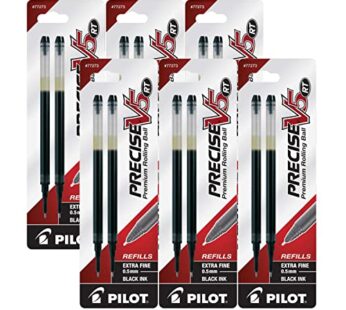 Pilot Precise V5 RT Liquid Ink Retractable Rollerball Pen Refills, 0.5mm, Extra Fine Point