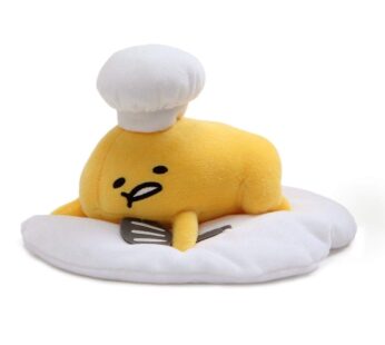 GUND Gudetama  Lazy Chef Egg with Hat and Spatula  Stuffed Animal Plush, 7.5″