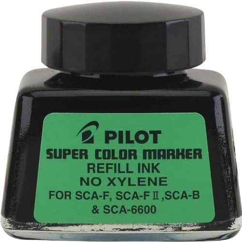 PILOT Super Color Permanent Marker Refill Ink, Xylene-Free Black Ink, 1 Ounce Bottle with - Image 2