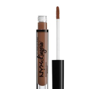 NYX PROFESSIONAL MAKEUP Lip Lingerie Matte Liquid Lipstick – Beauty Mark, Chocolate Brown