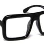 Black Thick Square Glasses Clear Lens Eyeglasses Frame Super Oversized Fashion
