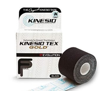 Kinesio Taping – Elastic Therapeutic Athletic Tape Tex Gold FP – Black ? 2 in. x 16.4 ft