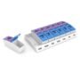 EZY DOSE Weekly (7-Day) Pill Case, Medicine Planner, Vitamin Organizer Box, 2 Times a Day