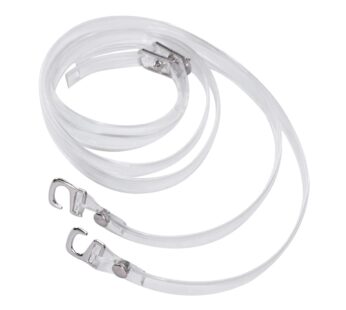 1 Pair of Womens Transparent Shoe Straps with Silver Buckle High Heels Anti-loose Shoelace