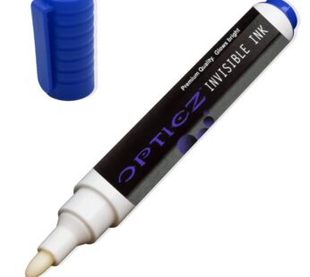 Opticz UV Blacklight Reactive Large Tip Invisible Ink Marker, Blue