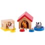 Family Pets Wooden Dollhouse Animal Set by Hape | Complete Your Wooden Dolls House with Ha