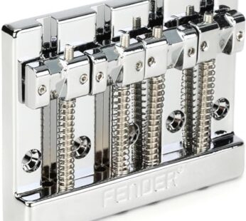 Fender HiMass 4-String Bass Bridge Assembly with Zinc Saddles – Chrome