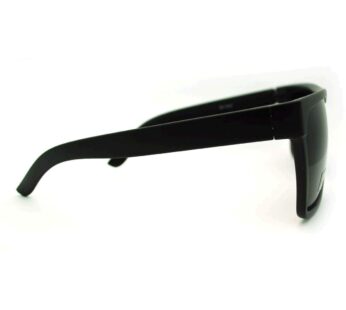 SUPER Dark Black Lens Sunglasses Flat Top Square Oversized Mob Style
