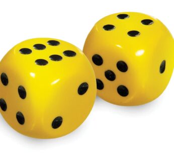 Low Vision Large Dice – Yellow with Black dots