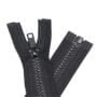 YaHoGa 2PCS #5 26 Inch Separating Jacket Zippers for Sewing Coats Jacket Zipper Black Mold