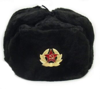 SIBERHAT Hat Russian Soviet Army KGB * Fur Military Cossack Ushanka * Size XL Black