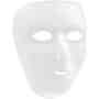 Dazzling White Full Face Plastic Mask (6.25" x 7.75") - 1 Pc - Perfect for DIY Projects &
