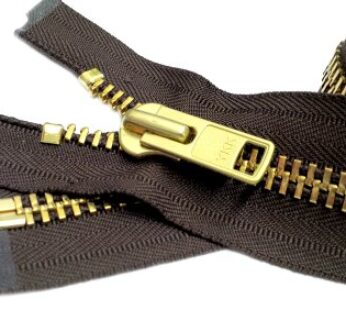 YKK Sale 28″ Extra Heavy Duty Jacket Zipper YKK #10 Brass Separating ~ Brown (1 Zipper/pac