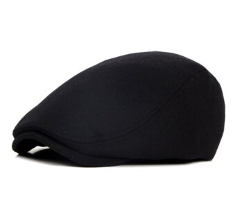 ZLSLZ Classic Retro Unisex Hat Golf Lvy Driving Beret Cap Newsboy Hats for Men (Black)